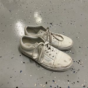 Vans old skool all white 6.5 womens